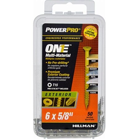 Hillman Hillman Fasteners 240663 6 x 0.62 in. Exterior Flat Head One Screw - Bronze Epoxy; Pack of 50 240663